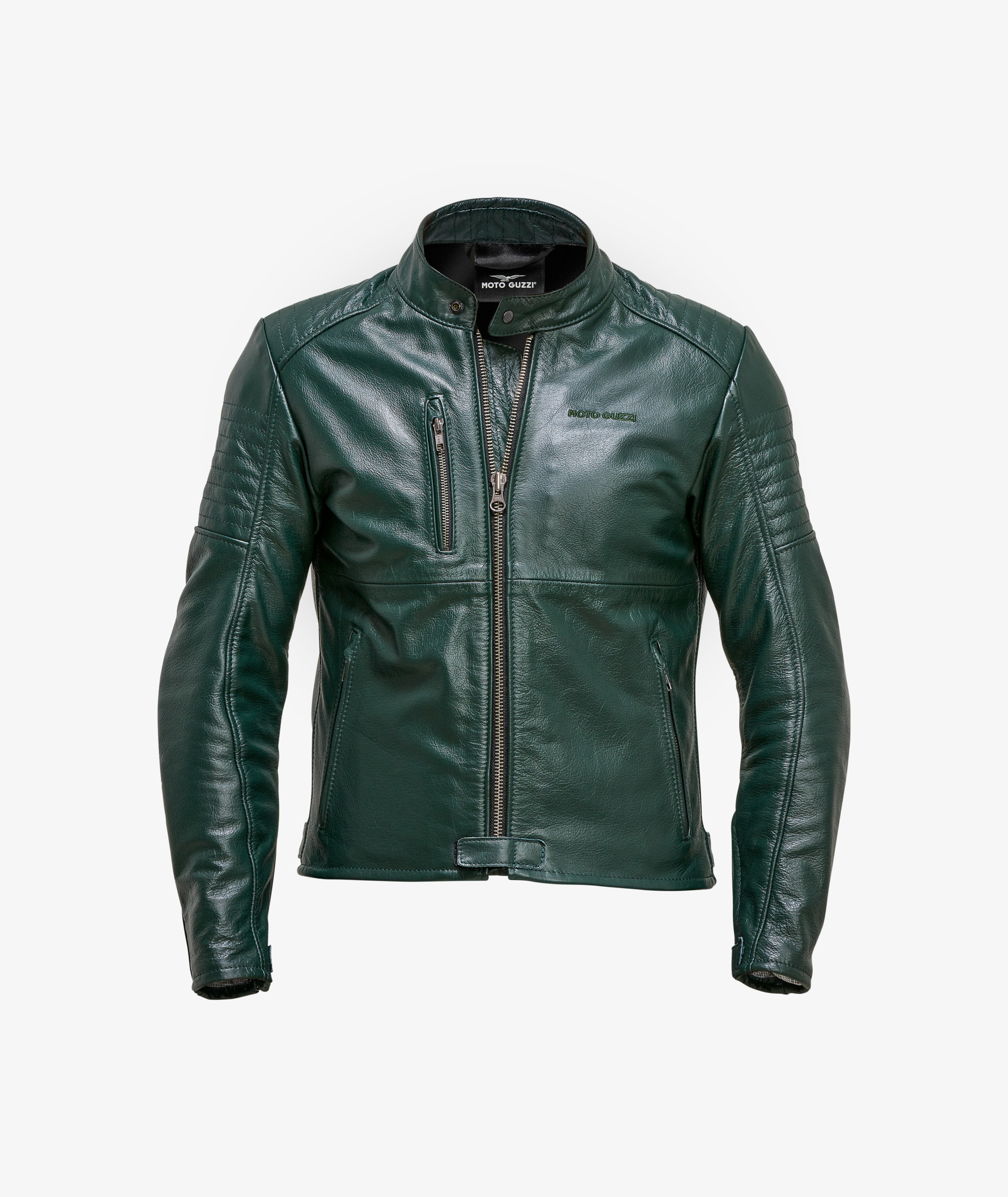 Moto Guzzi Lederjacke grün inkl. Protektoren