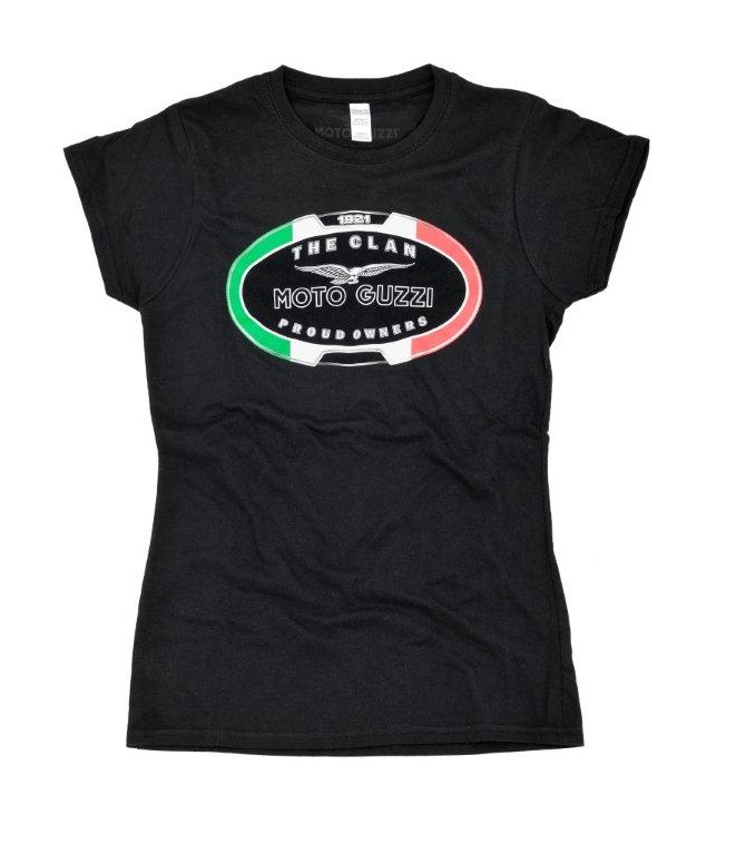 Moto Guzzi Damen T-Shirt THE CLAN schwarz