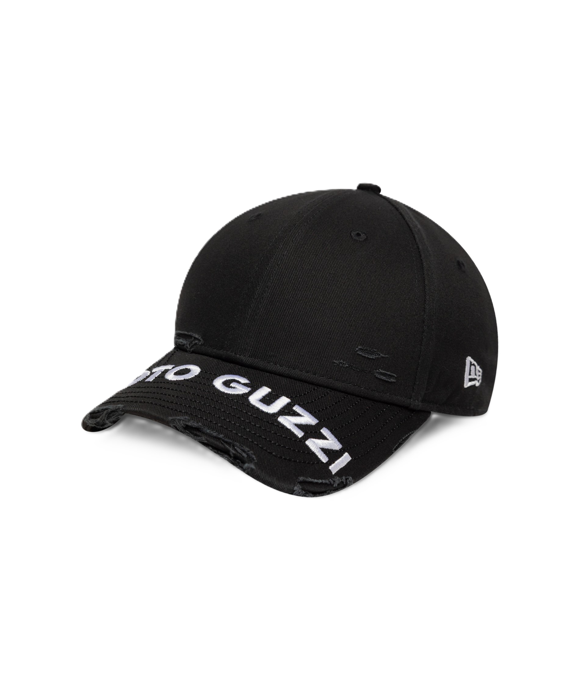 Moto Guzzi Basecap New Era 9Forty Distressed schwarz