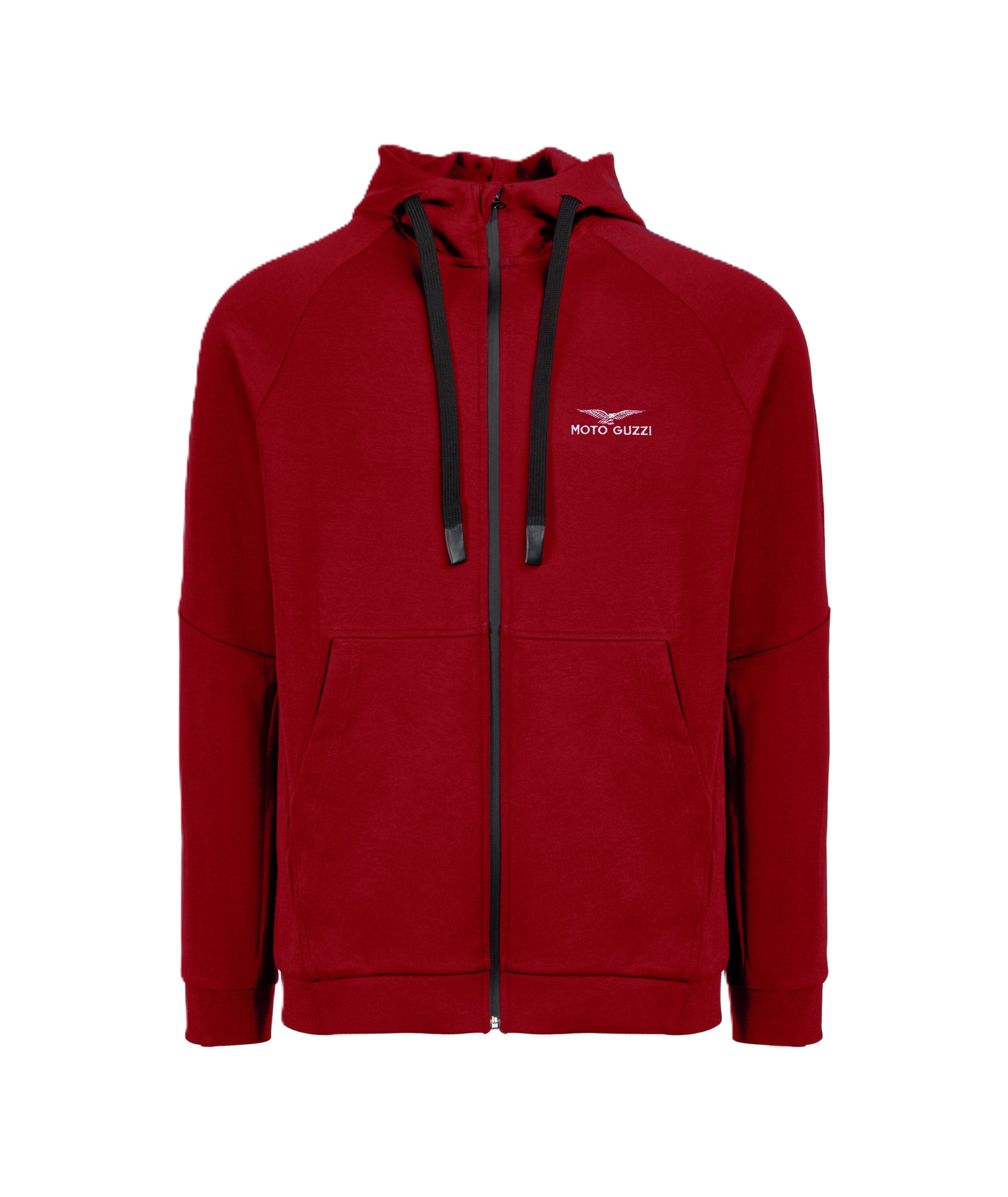 Unisex Hoodie Kapuzenpullover „Moto Guzzi Essential“ rot
