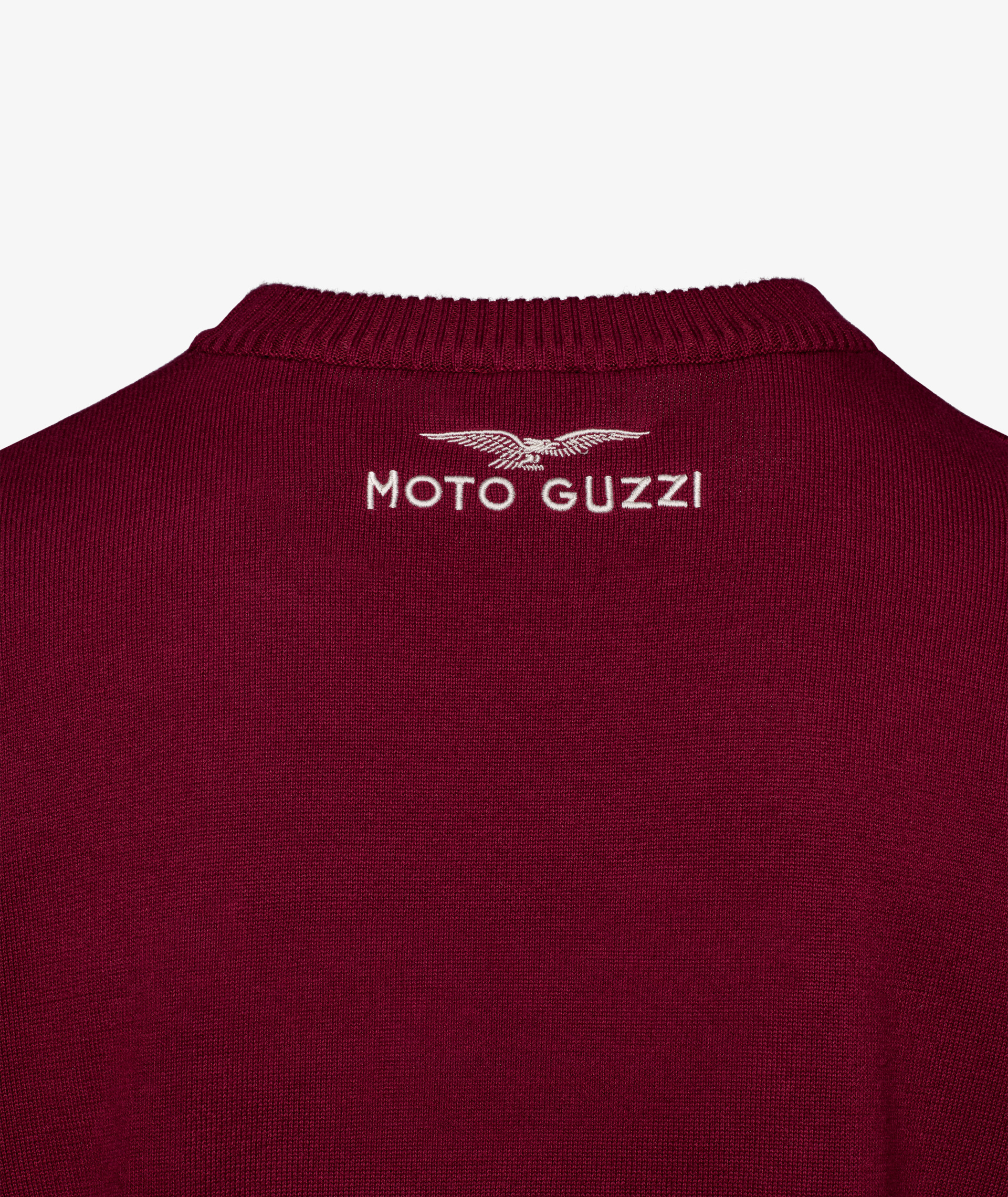 Moto Guzzi Herren Pullover „Heritage“ burgunderrot
